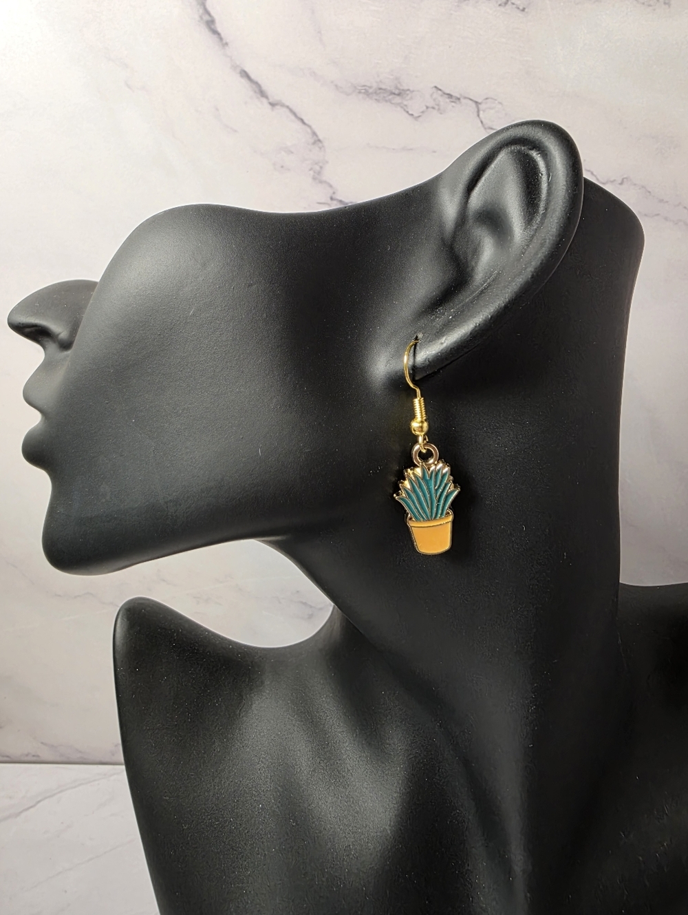 Potted Succulent Dangle Earrings